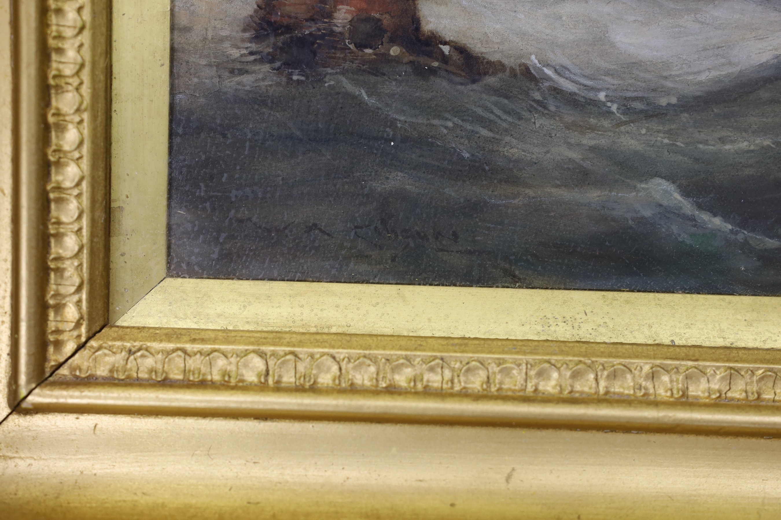 WA ..., watercolour, Fishing boat off the Dutch coast, signed, 33 x 48cm